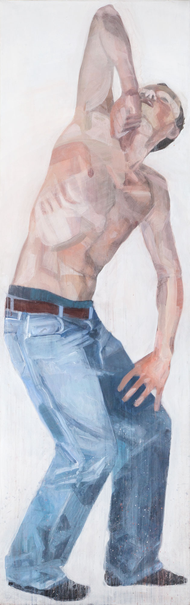 Drei Figuren Nr.2, painted by Manuel Strasser in 2010, Acryl on Leinwand 85cm wide and 270cm high