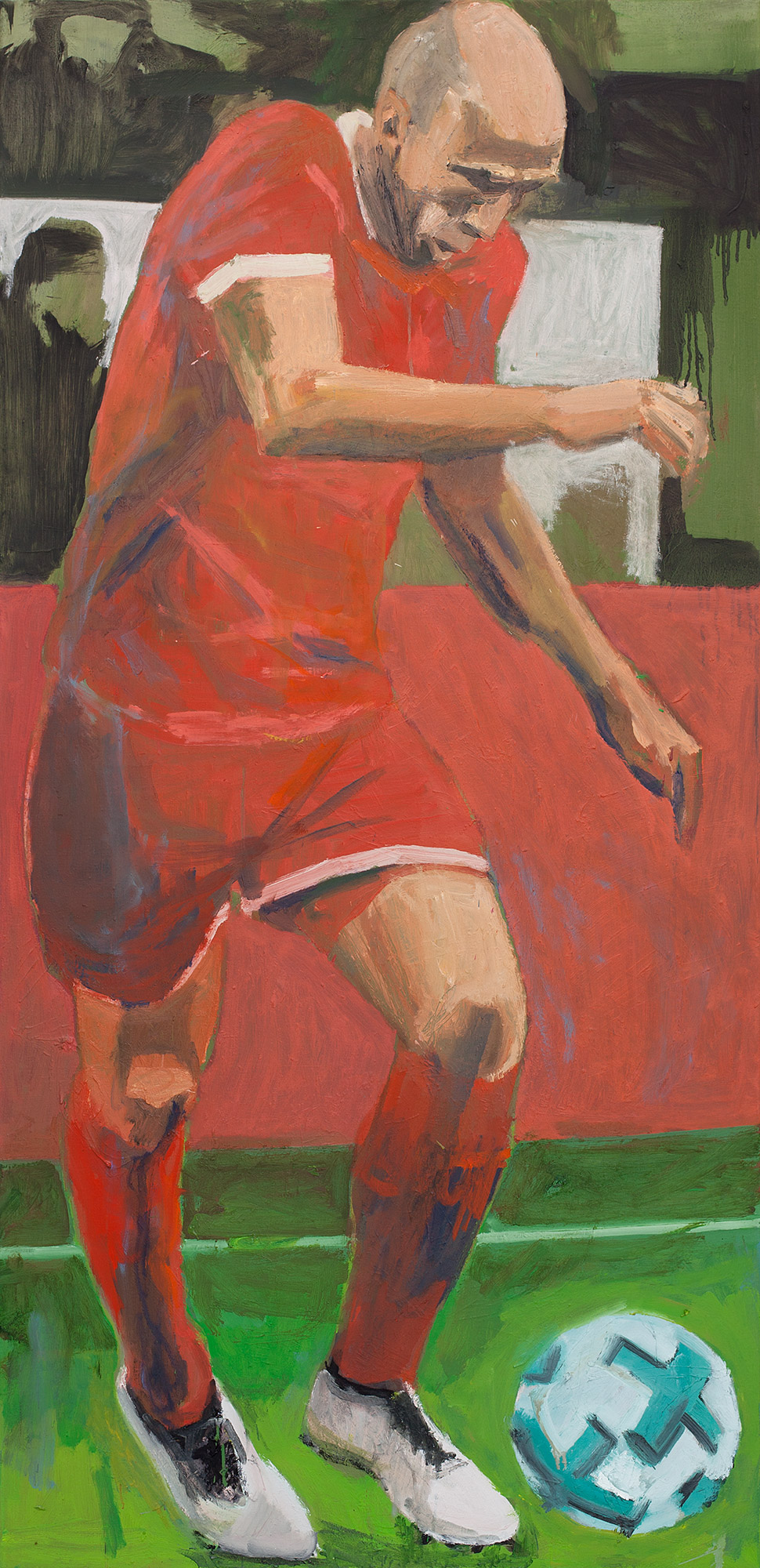 Robben, painted by Manuel Strasser in 2018, Öl on Leinwand 80cm wide and 165cm high
