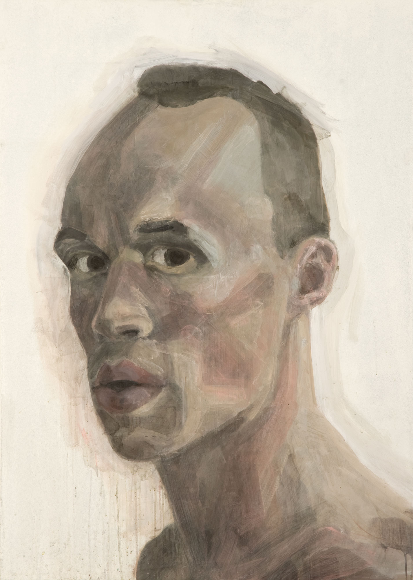 Selbstportrait, painted by Manuel Strasser in 2010, Acryl on Leinwand 100cm wide and 140cm high