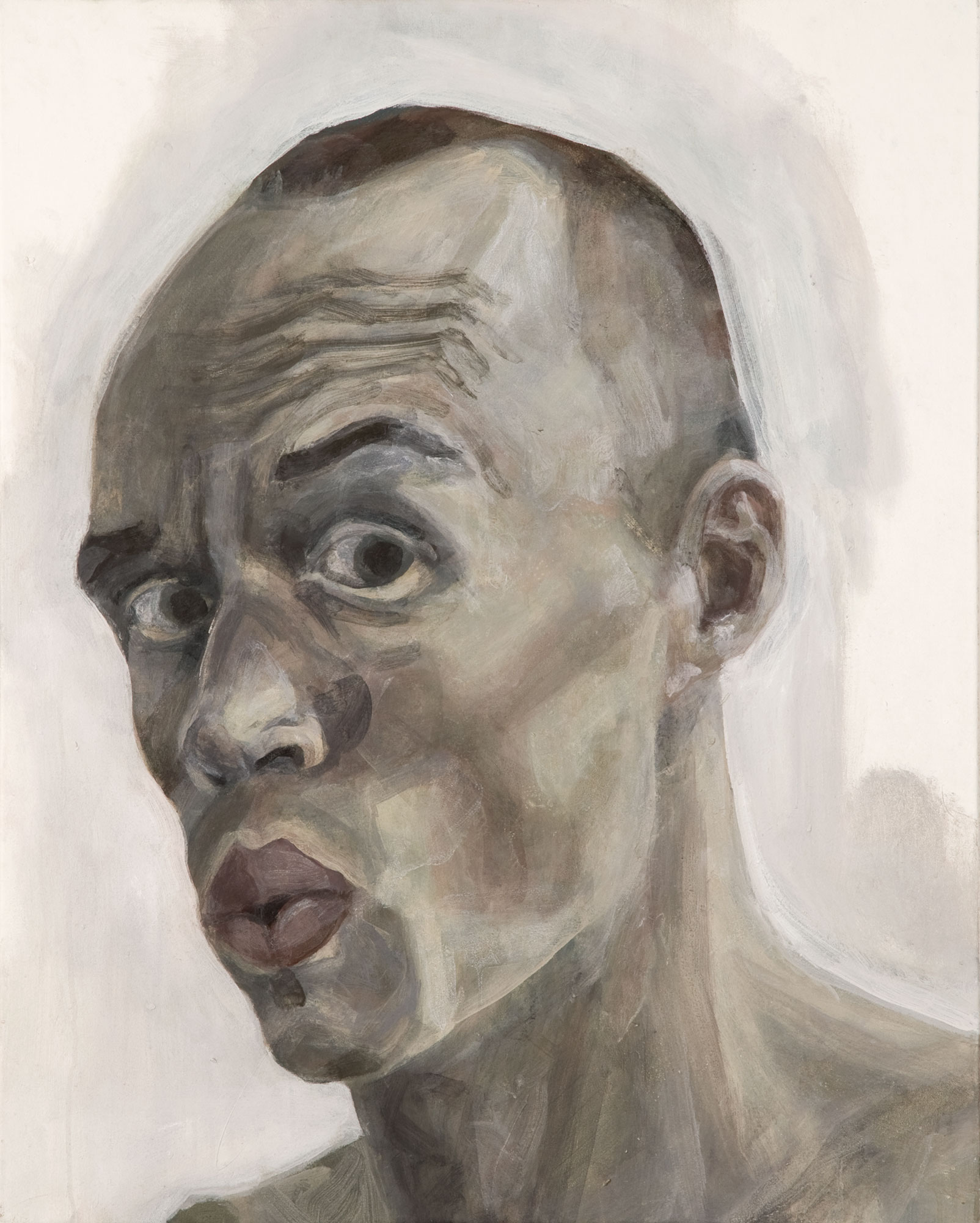 Selbstportrait, painted by Manuel Strasser in 2009, Acryl on Leinwand 80cm wide and 100cm high