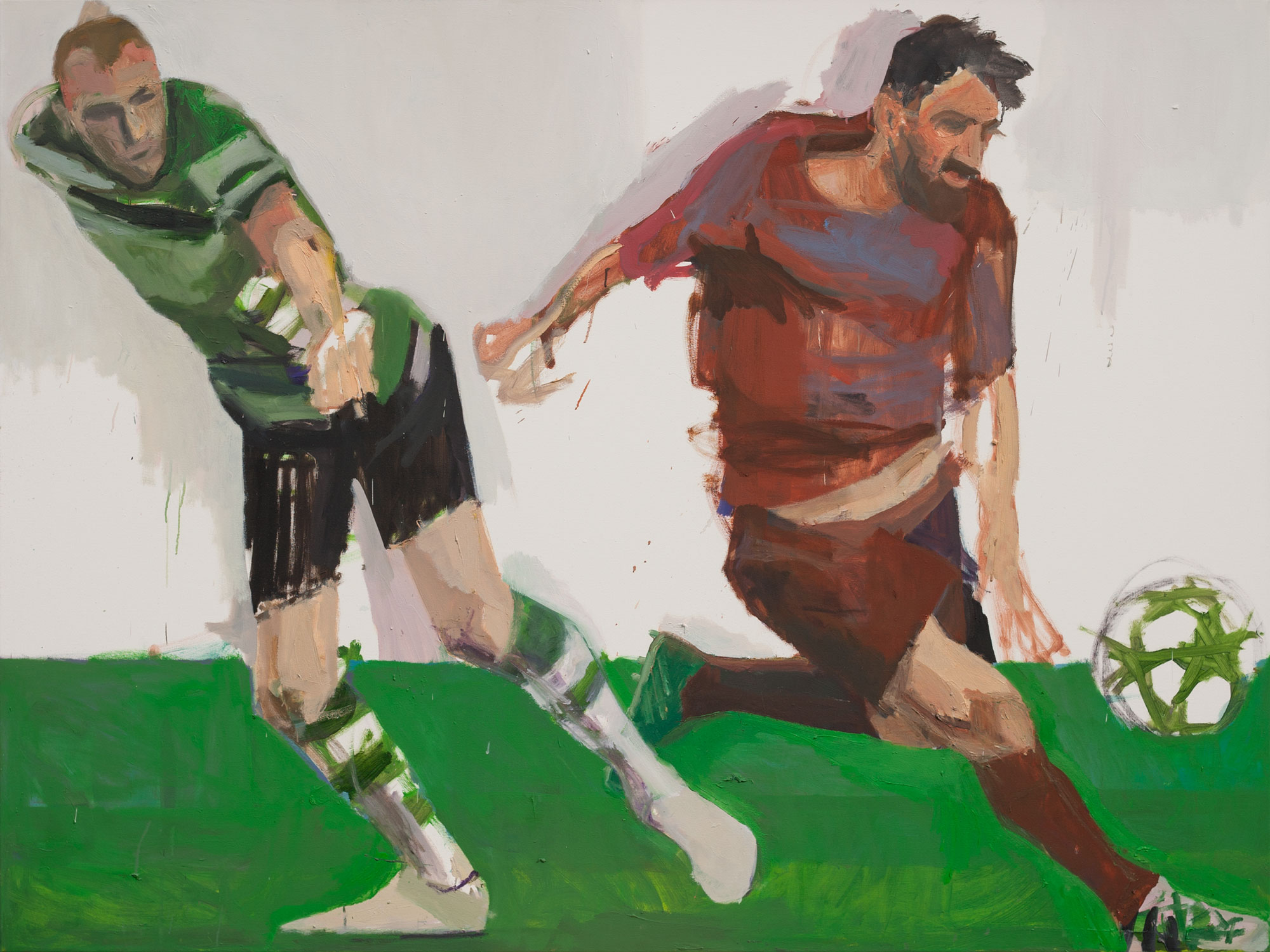 Messi, painted by Manuel Strasser in 2019, Öl on Leinwand 200cm wide and 150cm high