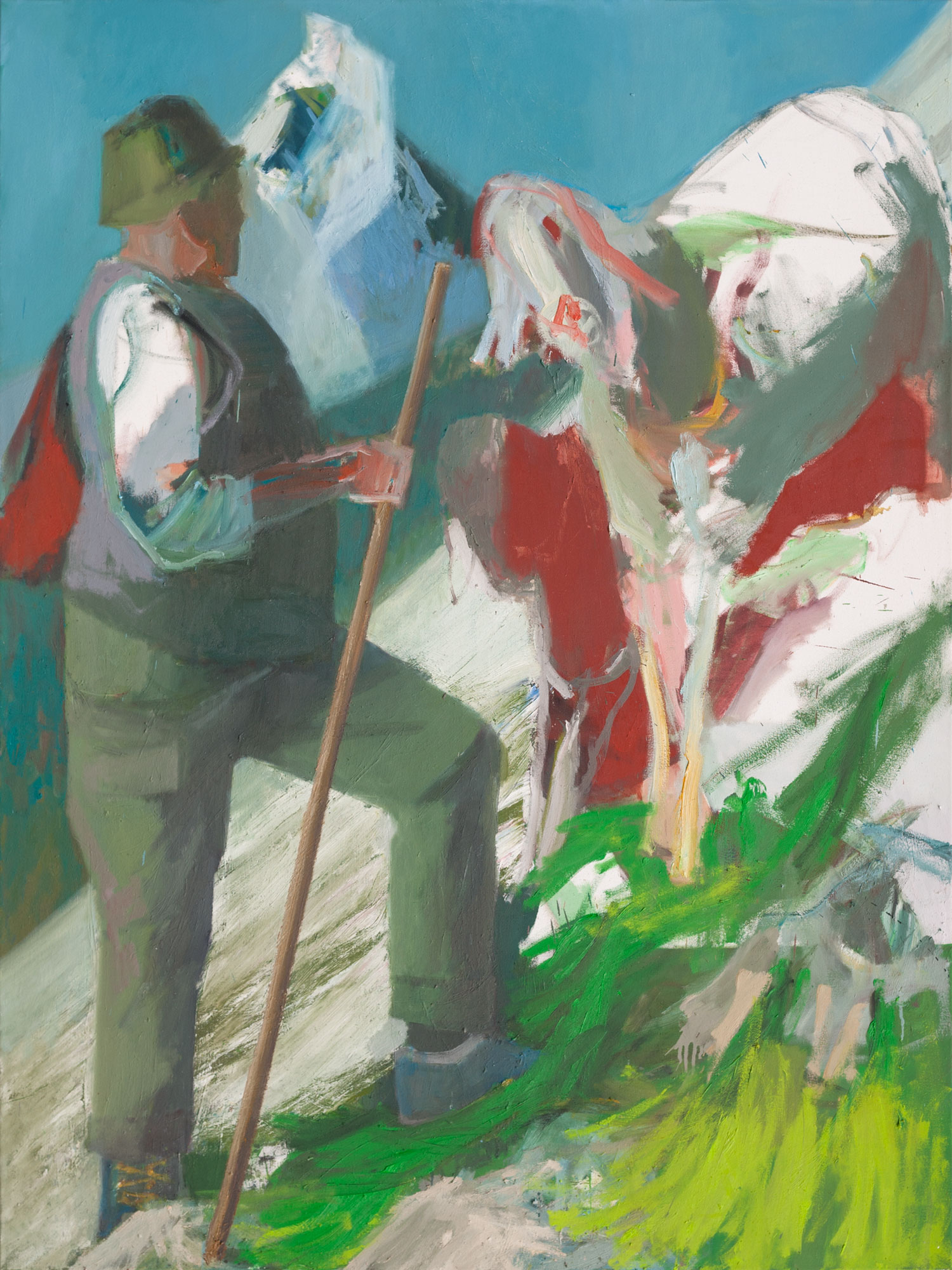 Hirte, painted by Manuel Strasser in 2019, Öl on Leinwand 150cm wide and 200cm high