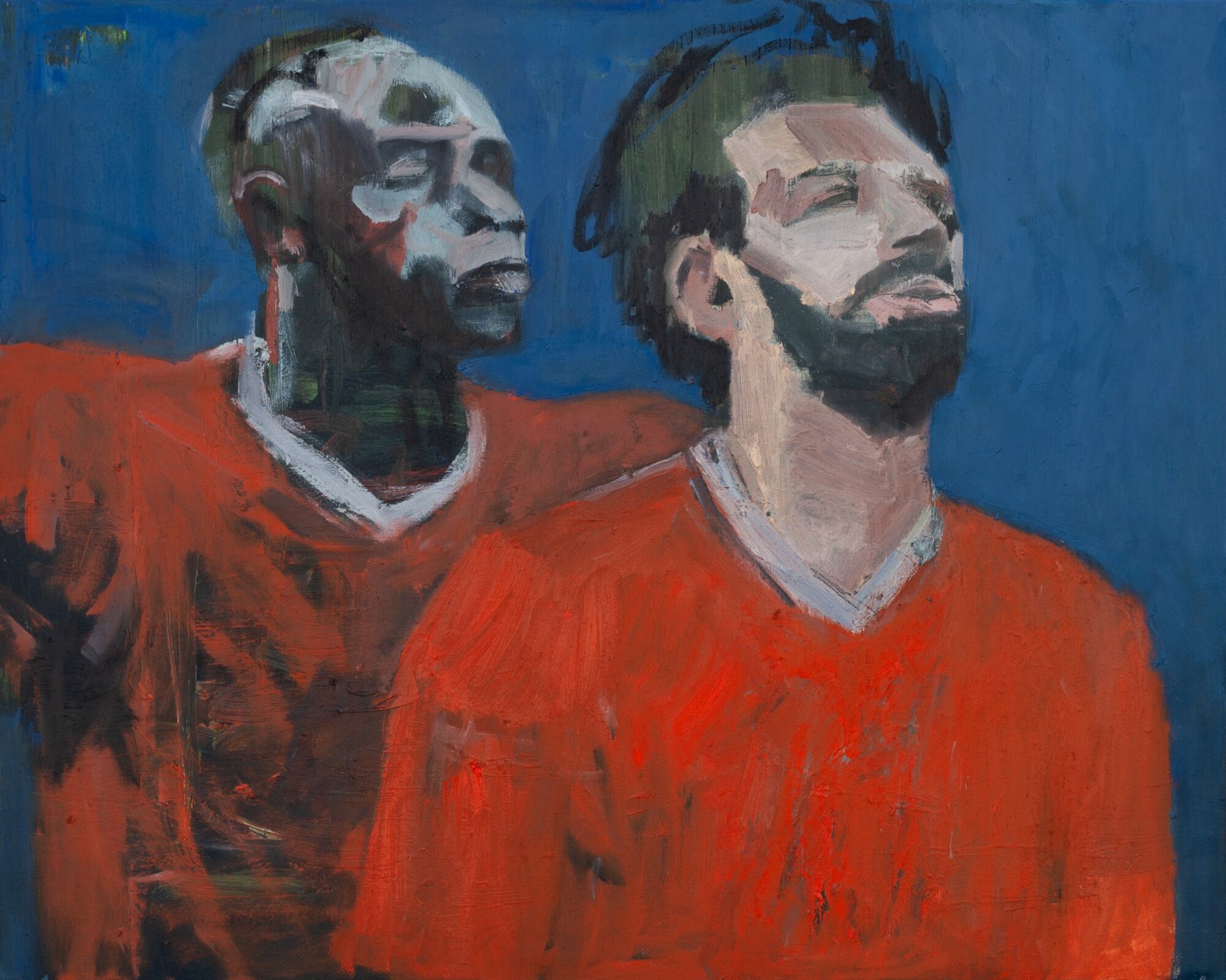 Mané Salah, painted by Manuel Strasser in 2020, Öl on Leinwand 100cm wide and 80cm high