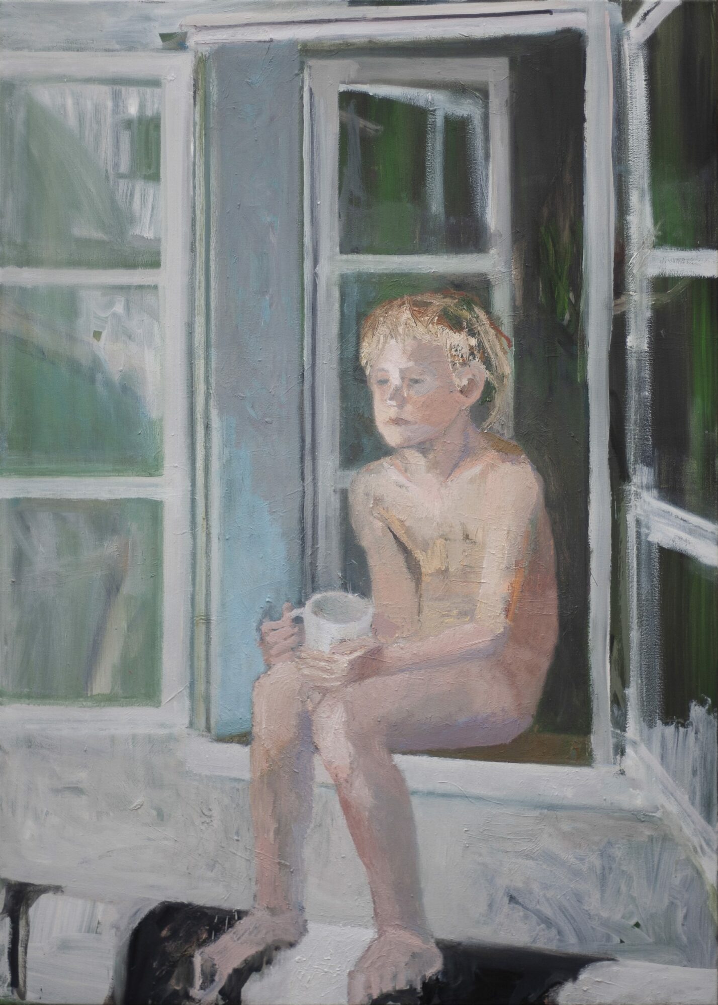 Nils, painted by Manuel Strasser in 2020, Öl on Leinwand 100cm wide and 140cm high
