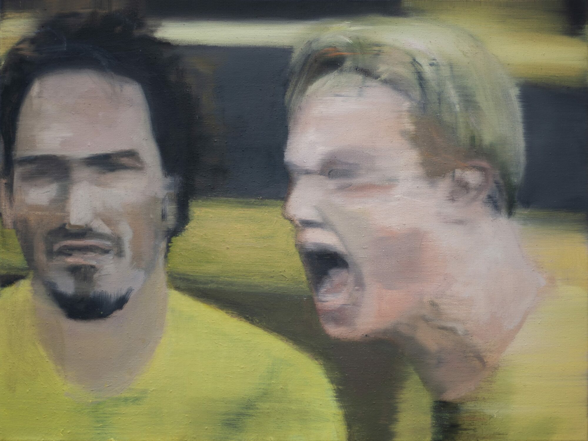 Hummels Haaland, painted by Manuel Strasser in 2021, Öl on Leinen 80cm wide and 60cm high