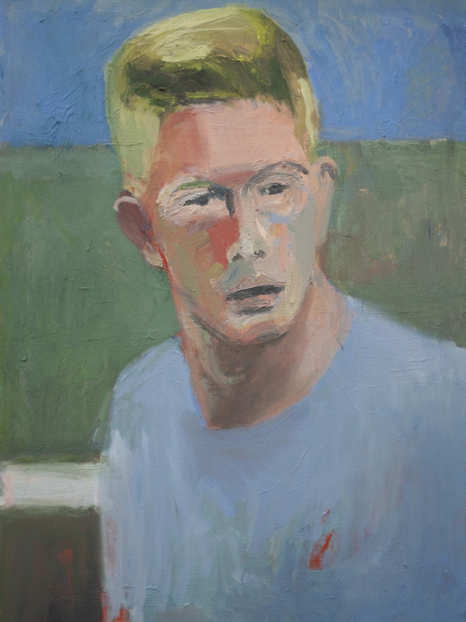 Kevin de Bruyne, painted by Manuel Strasser in 2020, Öl on Leinwand 60cm wide and 80cm high