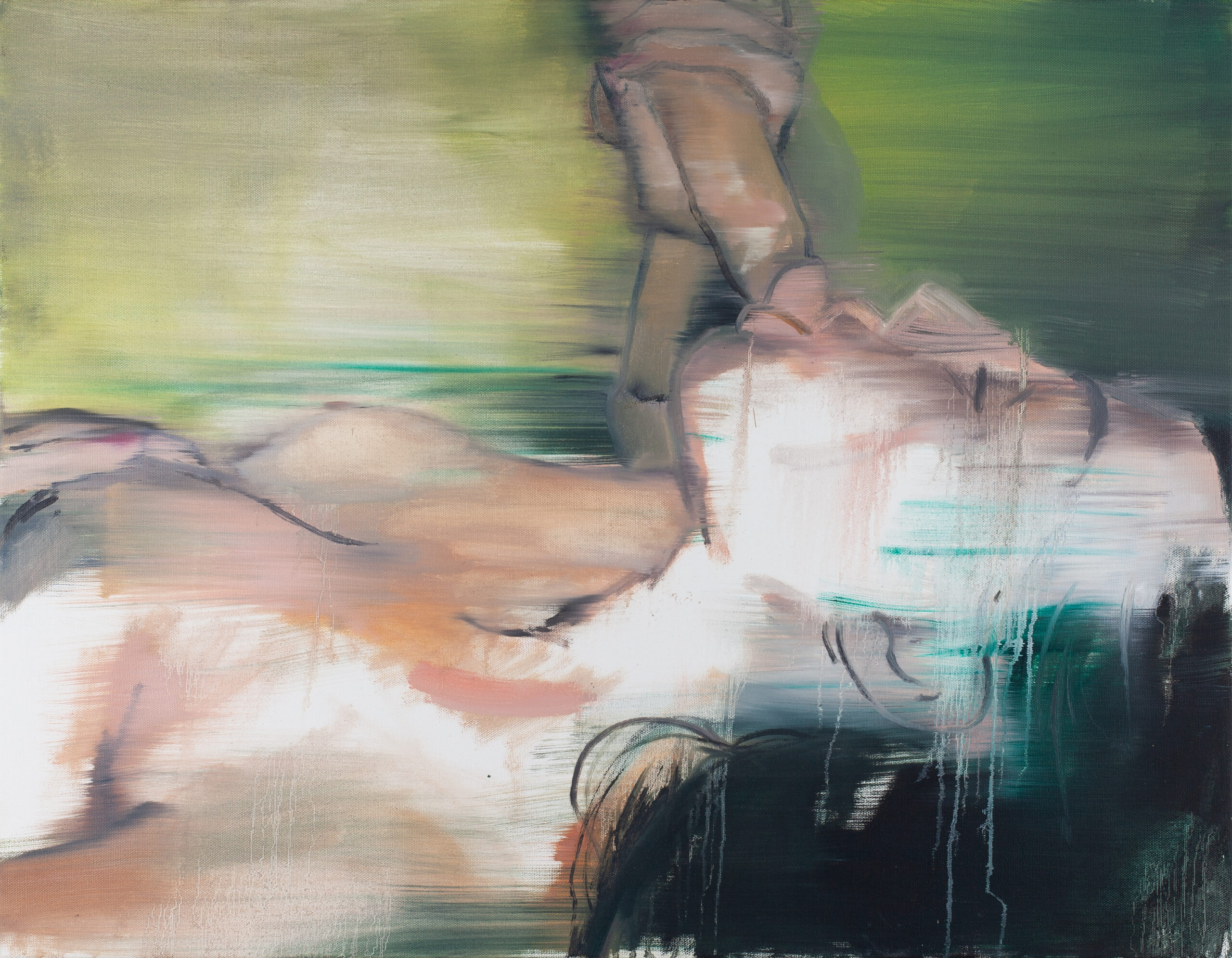 BJ, painted by Manuel Strasser in 2025, Öl on Leinwand 90cm wide and 70cm high