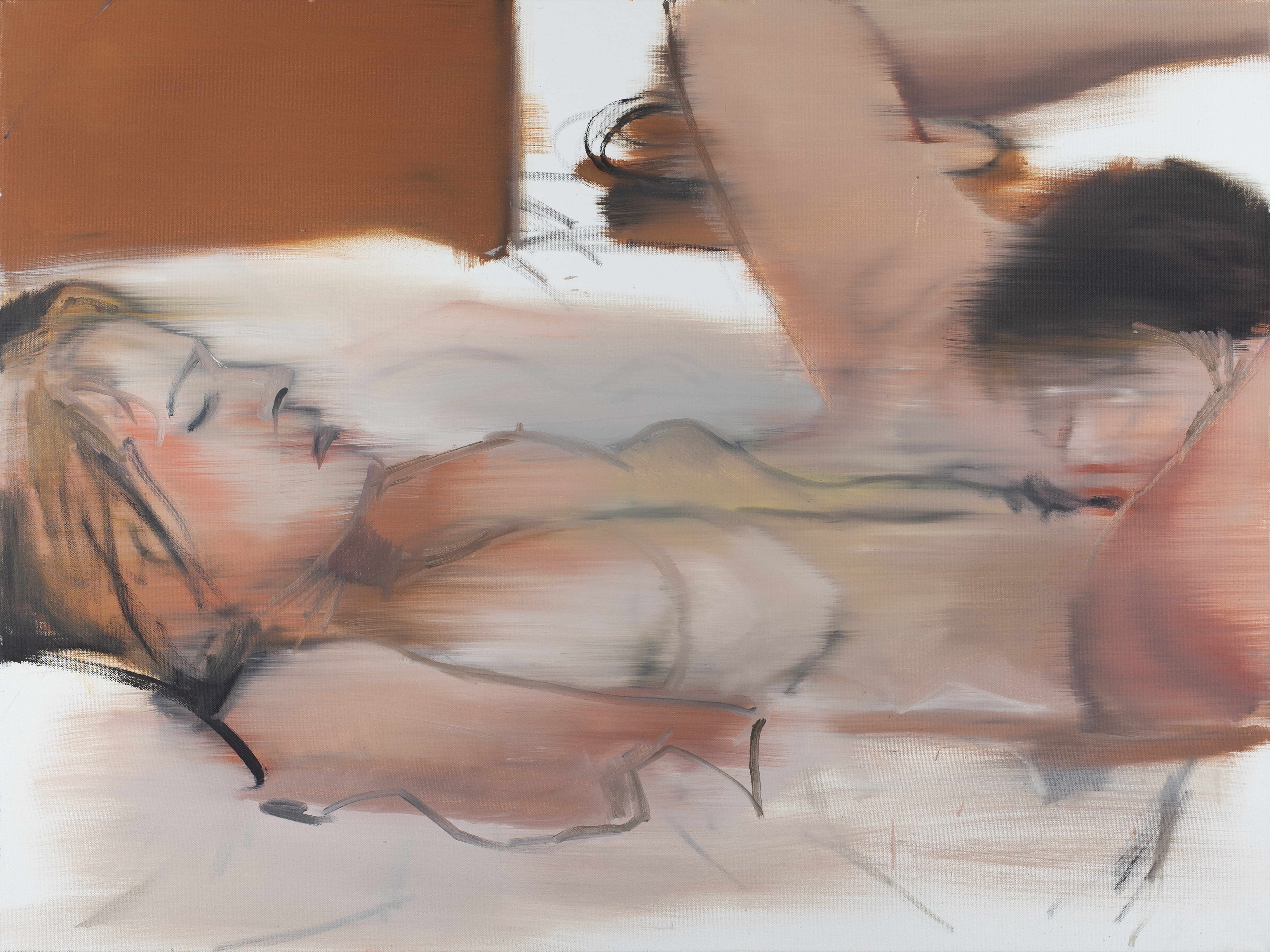 L, painted by Manuel Strasser in 2025, Öl on Leinwand 120cm wide and 90cm high